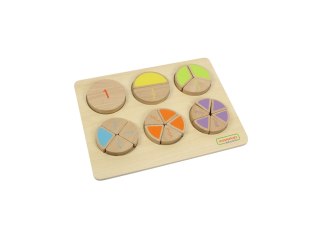 MASTERKIDZ Drewniana Układanka Matematyczna Ułamki