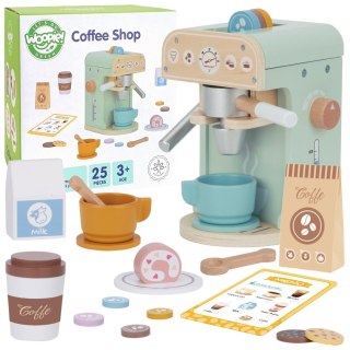 WOOPIE GREEN Drewniany Ekspres do Kawy Cukiernia Barista 25 el.