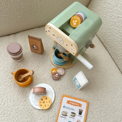 WOOPIE GREEN Drewniany Ekspres do Kawy Cukiernia Barista 25 el.