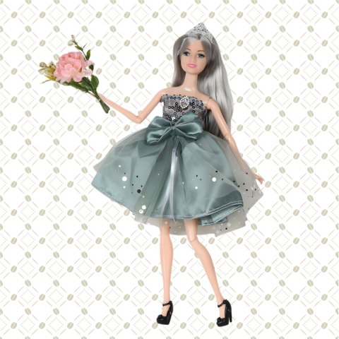 WOOPIE ROYAL Lalka Emi w Eleganckiej Sukni Tiulowej z Kokardą i Bukietem