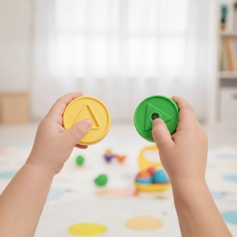 WOOPIE Układanka Sorter Montessori Dopasuj Kształty Wesołe Zwierzaki Jajka 6szt