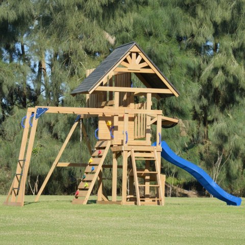 AXI AXI Mitch play tower - Duży Plac Zabaw Drewniany Zjeżdżalnia Hustawki Ścianka Wspinaczkowa + Wieża