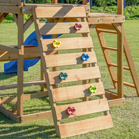 AXI AXI Mitch play tower - Duży Plac Zabaw Drewniany Zjeżdżalnia Hustawki Ścianka Wspinaczkowa + Wieża
