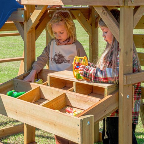 AXI AXI Mitch play tower - Duży Plac Zabaw Drewniany Zjeżdżalnia Hustawki Ścianka Wspinaczkowa + Wieża
