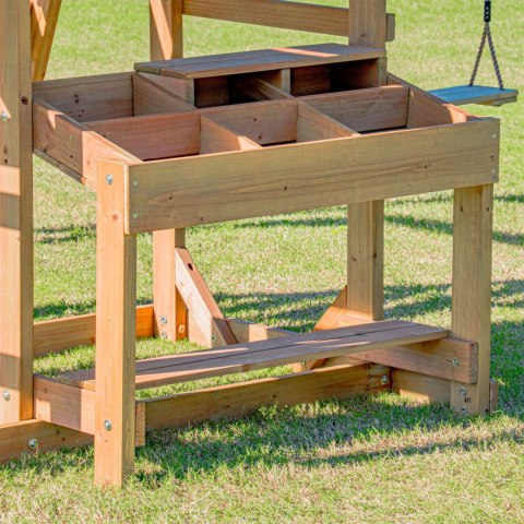 AXI AXI Mitch play tower - Duży Plac Zabaw Drewniany Zjeżdżalnia Hustawki Ścianka Wspinaczkowa + Wieża
