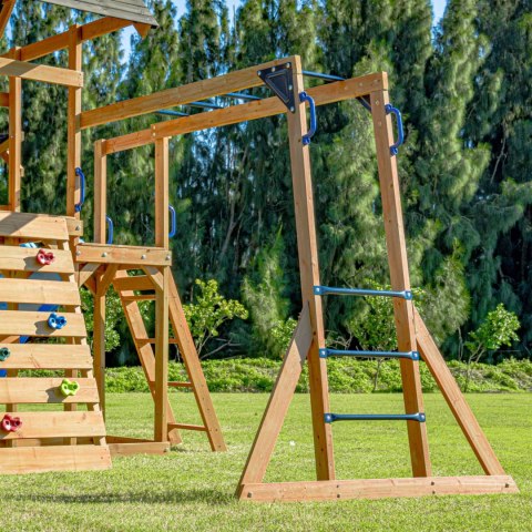 AXI AXI Mitch play tower - Duży Plac Zabaw Drewniany Zjeżdżalnia Hustawki Ścianka Wspinaczkowa + Wieża