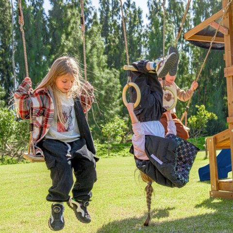AXI AXI Mitch play tower - Duży Plac Zabaw Drewniany Zjeżdżalnia Hustawki Ścianka Wspinaczkowa + Wieża
