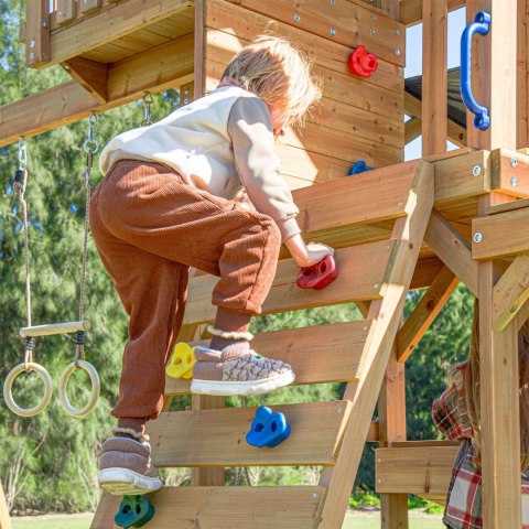 AXI AXI Mitch play tower - Duży Plac Zabaw Drewniany Zjeżdżalnia Hustawki Ścianka Wspinaczkowa + Wieża
