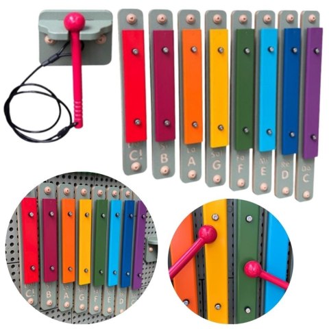 Masterkidz MASTERKIDZ Cymbałki Ścienne Ksylofon Instrument Muzyczny Akcesoria Do Tablicy STEM