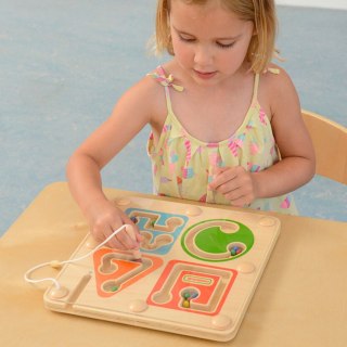 Masterkidz MASTERKIDZ Drewniany Labirynt Magnetyczny Montessori Pisanie i Motoryka