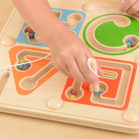 Masterkidz MASTERKIDZ Drewniany Labirynt Magnetyczny Montessori Pisanie i Motoryka
