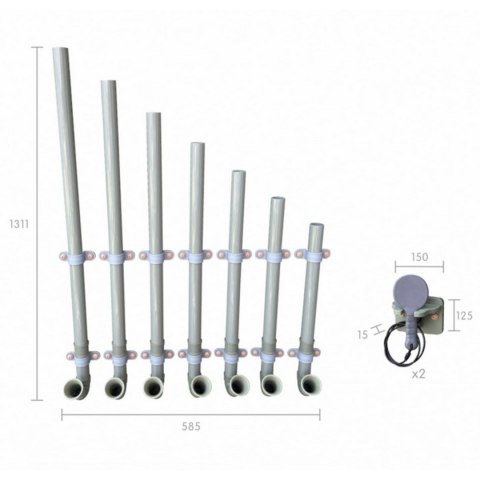 Masterkidz MASTERKIDZ Thongofon Organy Rurowe Instrument Muzyczny Akcesoria Do Tablicy STEM