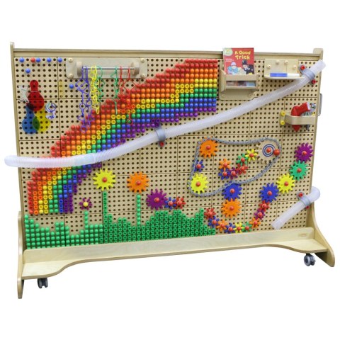 Masterkidz MASTERKIDZ Wolnostojąca Tablica Ściana STEM 166 x 125 cm + Akcesoria Kołki Zębatki Klocki Narzędzia Tor Kulkowy