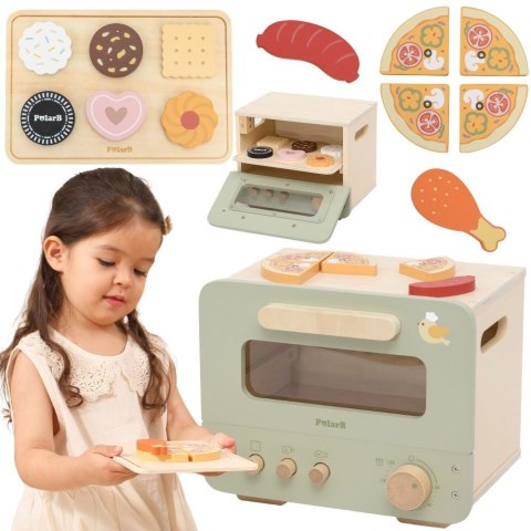 Viga Toys VIGA Drewniana Kuchnia Piekarnik Zestaw do Pieczenia Słodko-Pikantnych Potraw 12akc.
