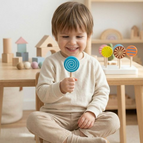 Viga Toys VIGA Drewniane Kolorowe Lizaki Zestaw 6 szt.