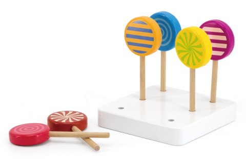 Viga Toys VIGA Drewniane Kolorowe Lizaki Zestaw 6 szt.