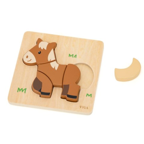 Viga Toys VIGA Drewniane Puzzle - Mój Przyjaciel Konik