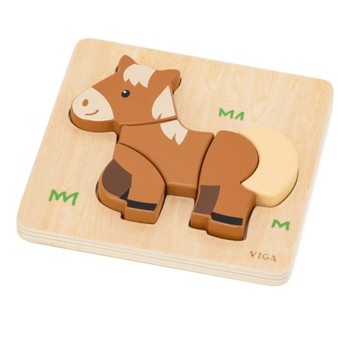 Viga Toys VIGA Drewniane Puzzle - Mój Przyjaciel Konik