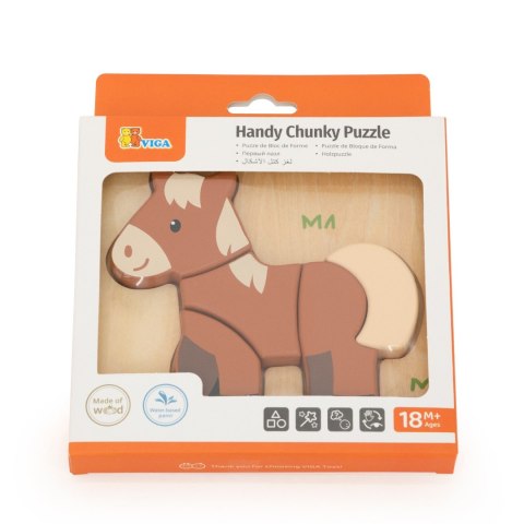 Viga Toys VIGA Drewniane Puzzle - Mój Przyjaciel Konik