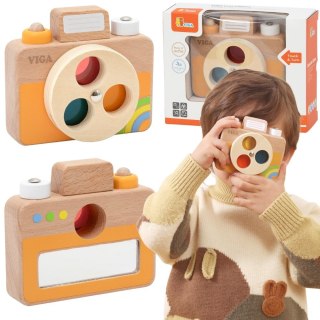 Viga Toys VIGA Drewniany Aparat Fotograficzny -Kolory i Dźwięk
