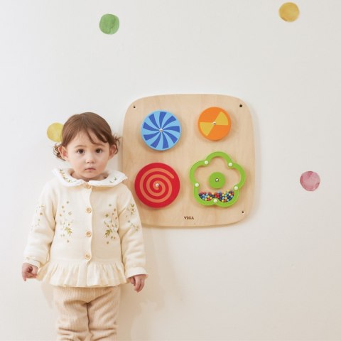 Viga Toys VIGA Drewniany Panel Ścienny - Wirujące Wzory