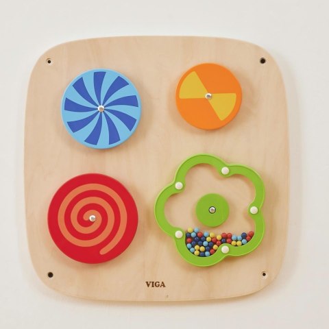 Viga Toys VIGA Drewniany Panel Ścienny - Wirujące Wzory
