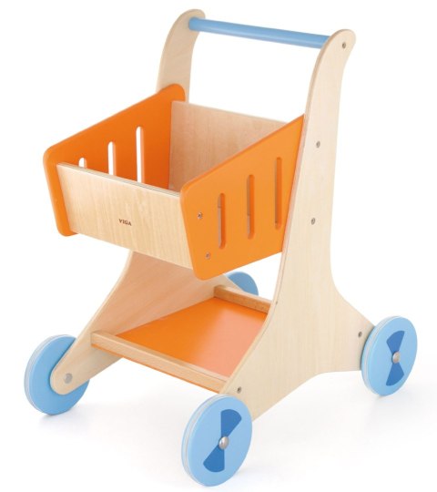 Viga Toys VIGA Drewniany Wózek sklepowy na zakupy