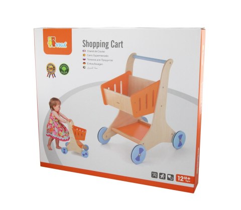 Viga Toys VIGA Drewniany Wózek sklepowy na zakupy