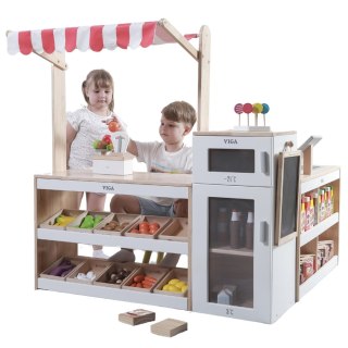 Viga Toys VIGA Drewniany Zestaw Stragan Sklep Supermarket XXL