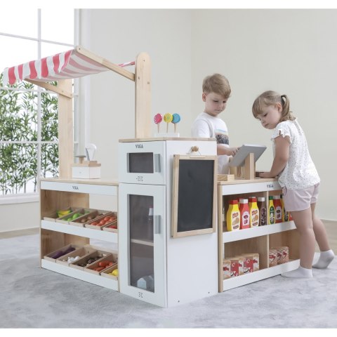 Viga Toys VIGA Drewniany Zestaw Stragan Sklep Supermarket XXL