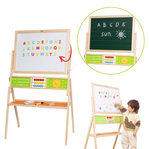 Viga Toys VIGA Duża Tablica Edukacyjna 2w1