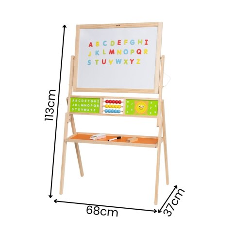 Viga Toys VIGA Duża Tablica Edukacyjna 2w1