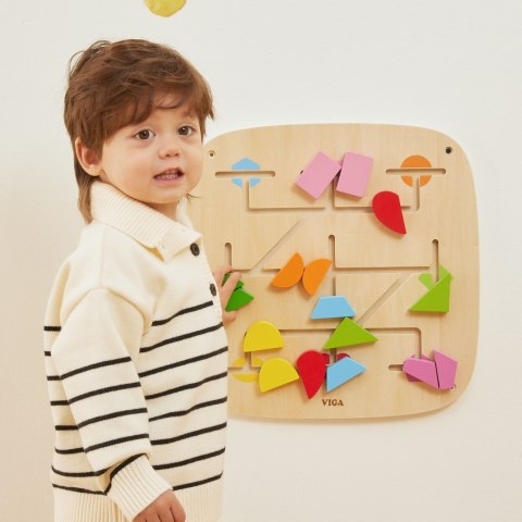 Viga Toys VIGA Panel Aktywności Ścienny 16 Ruchomych Elementów