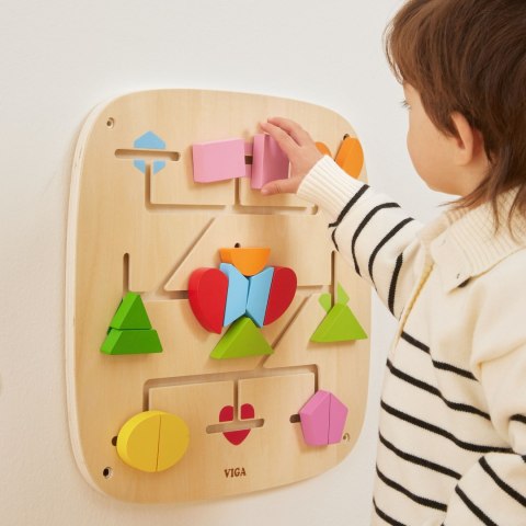 Viga Toys VIGA Panel Aktywności Ścienny 16 Ruchomych Elementów