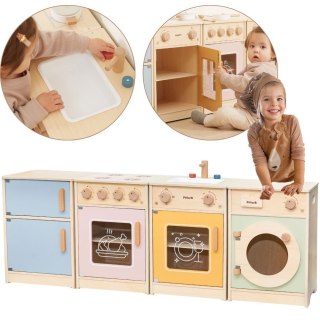 Viga Toys VIGA PolarB Drewniany Zestaw Kuchenny XL Pralka Kuchenka Zmywarka