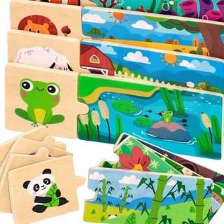 Viga Toys VIGA Puzzle Logiczne ze Zwierzętami Układanka