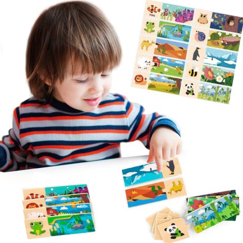 Viga Toys VIGA Puzzle Logiczne ze Zwierzętami Układanka