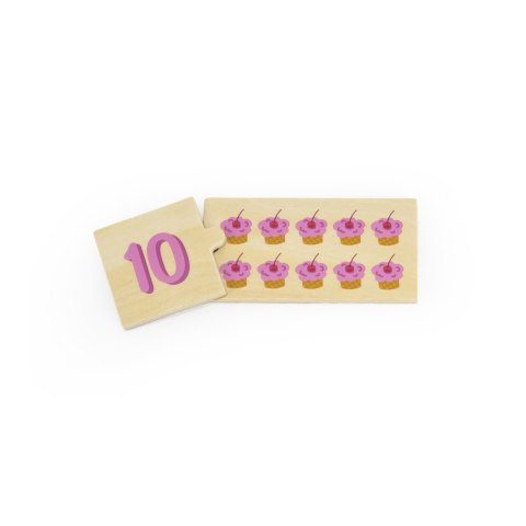 Viga Toys VIGA Zestaw Drewniane Puzzle Dopasuj Liczby Układanka Montessori