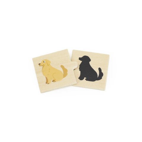 Viga Toys VIGA Zestaw Drewniane Puzzle Układanka Zwierzątka Dopasuj Cienie