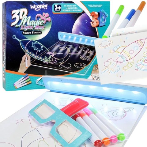 Woopie WOOPIE Magiczna Tablica 3D Podświetlenie LED do Rysowania