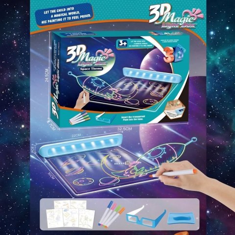 Woopie WOOPIE Magiczna Tablica 3D Podświetlenie LED do Rysowania