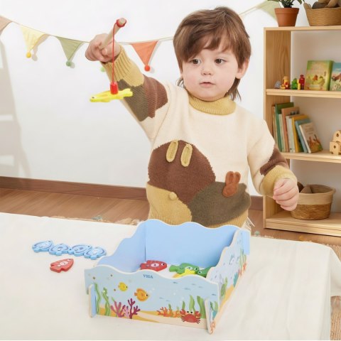 Viga Toys VIGA Drewniana Gra Magnetyczna Wędkowanie - Nauka i Zabawa w Jednym