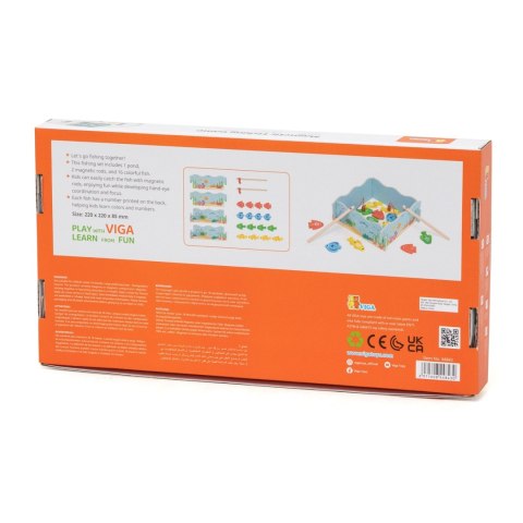 Viga Toys VIGA Drewniana Gra Magnetyczna Wędkowanie - Nauka i Zabawa w Jednym