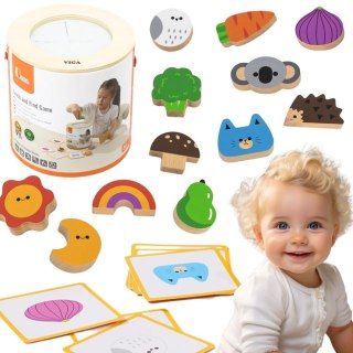 Viga Toys VIGA Drewniana Gra W Ciemno Losowanie Wzorów