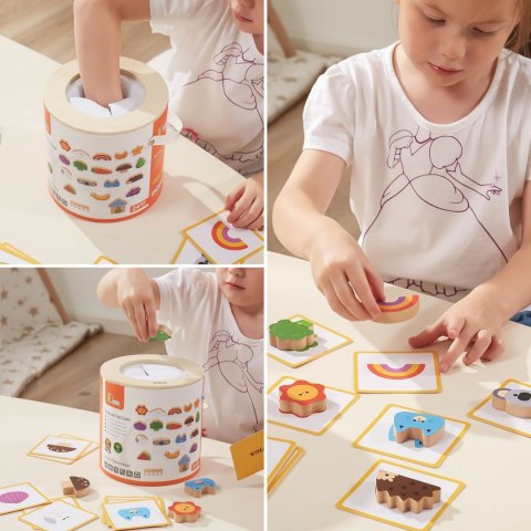 Viga Toys VIGA Drewniana Gra W Ciemno Losowanie Wzorów