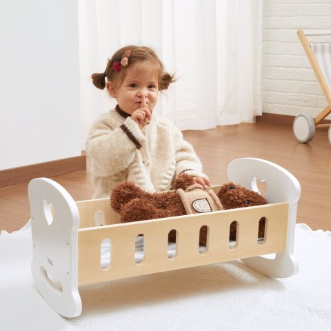 Viga Toys VIGA Drewniana Kołyska dla Lalek z Serduszkiem