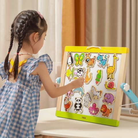 Viga Toys VIGA Drewniane Magnesy Zwierzęta zestaw 20 elementów