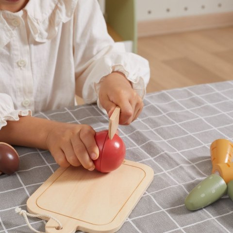 Viga Toys VIGA Drewniany zestaw do krojenia na desce - Warzywa