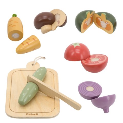 Viga Toys VIGA Drewniany zestaw do krojenia na desce - Warzywa