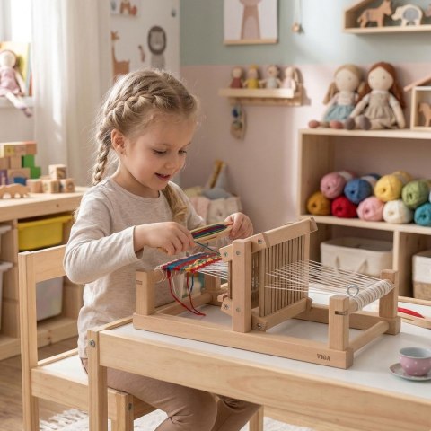 Viga Toys VIGA Krosno Tkackie Warsztat Tkacki Drewniany Certyfikat FSC